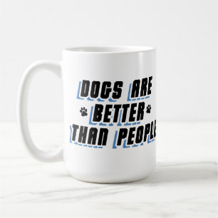 Caneca De Café Os Cães São Melhores [Blk/Blu]