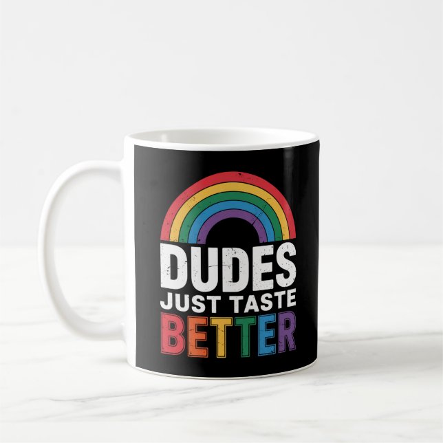 Caneca De Café Os Caras São Mais Saborosos Presente Engraçado Org (Esquerda)