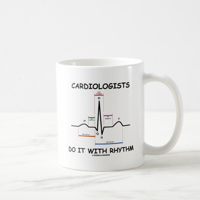 Caneca De Café Os cardiologistas fazem-no com ritmo (ECG/EKG) (Direita)