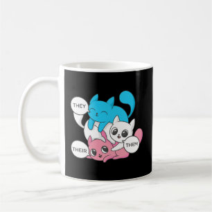 Caneca De Café Os Cats Trans Eles Os Seus Pronunciantes Transgêne