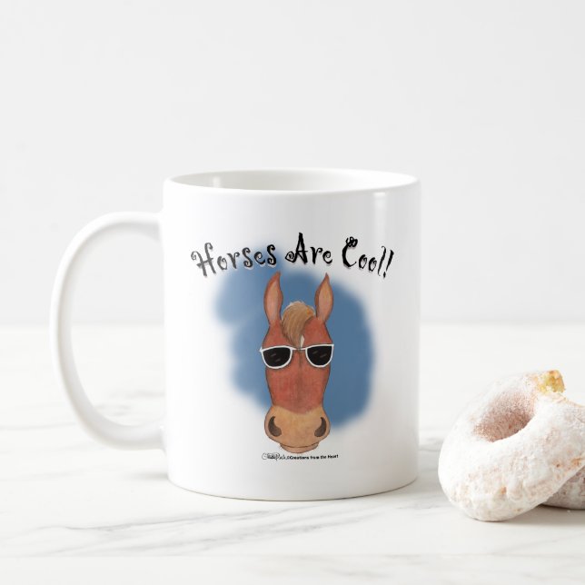 Caneca De Café Os Cavalos São Legal! (Com Donut)