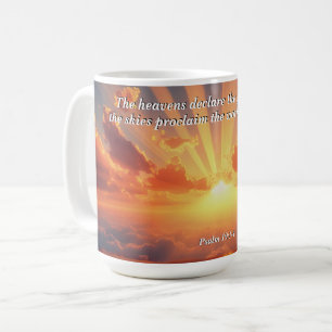 Caneca De Café Os céus declaram a glória: Deus e a criação Verso