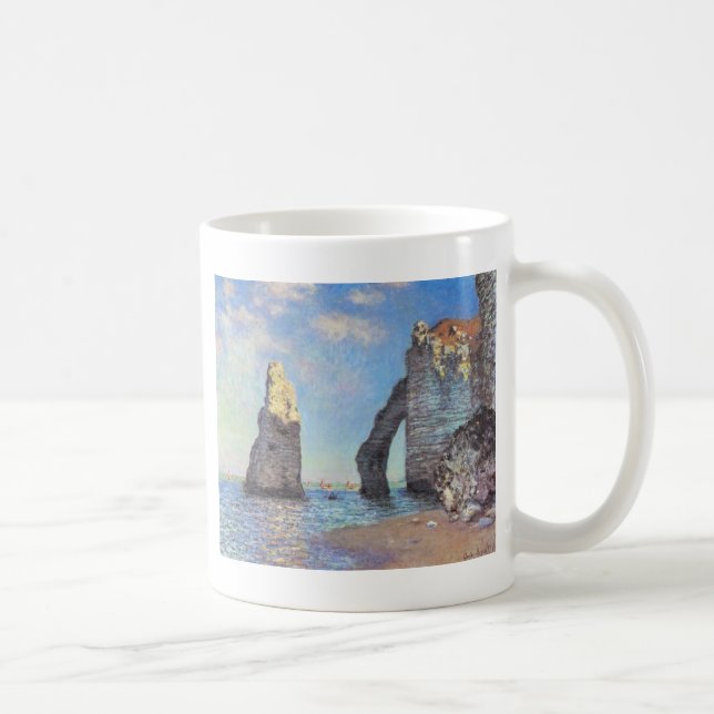 Caneca De Café Os Cliffs at Etretat - Claude Monet (Direita)
