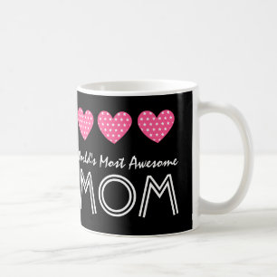 Caneca De Café Os corações os mais impressionantes V03 da MAMÃ