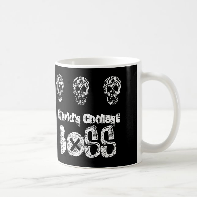 Caneca De Café Os crânios os mais frescos V07B da zebra do CHEFE (Direita)