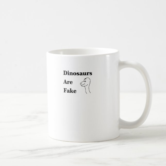 Caneca De Café Os dinossauros são falsificação (Direita)