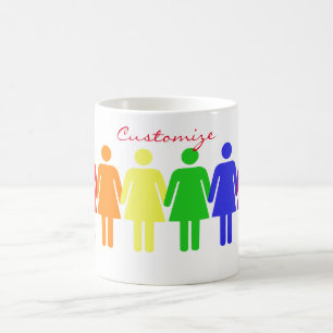 Caneca De Café os direitos LGBTQIA Thunder_Cove das mulheres