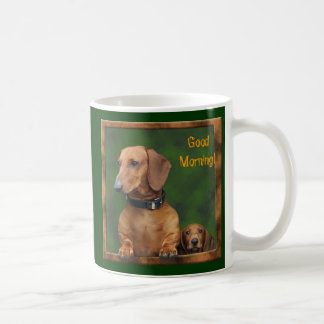Caneca De Café Os Doxies dizem o bom dia!