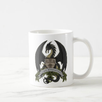 Caneca De Café Os dragões de Stonefire Crest (dragão preto) a
