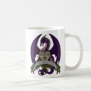 Caneca De Café Os dragões de Stonefire Crest (dragão roxo) a