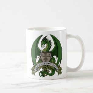 Caneca De Café Os dragões de Stonefire Crest (dragão verde) a