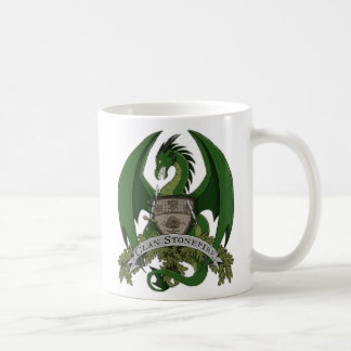 Caneca De Café Os dragões de Stonefire Crest (dragão verde) a