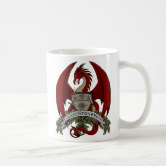 Caneca De Café Os dragões de Stonefire Crest (dragão vermelho) a