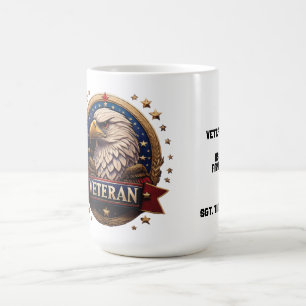Caneca De Café Os Estados Unidos Militar Águia Ousada "Aposentado