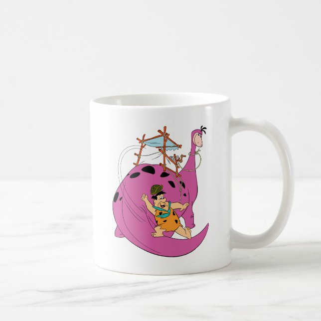 Caneca De Café Os Flintstones | Fred Deslizando A Cauda (Direita)