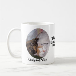 Caneca De Café Os gatos adoram duas fotos e nomes