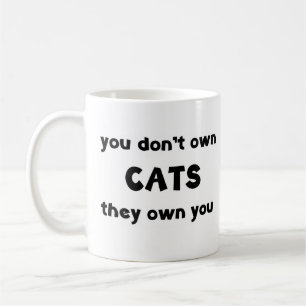 Caneca De Café os gatos não possuem