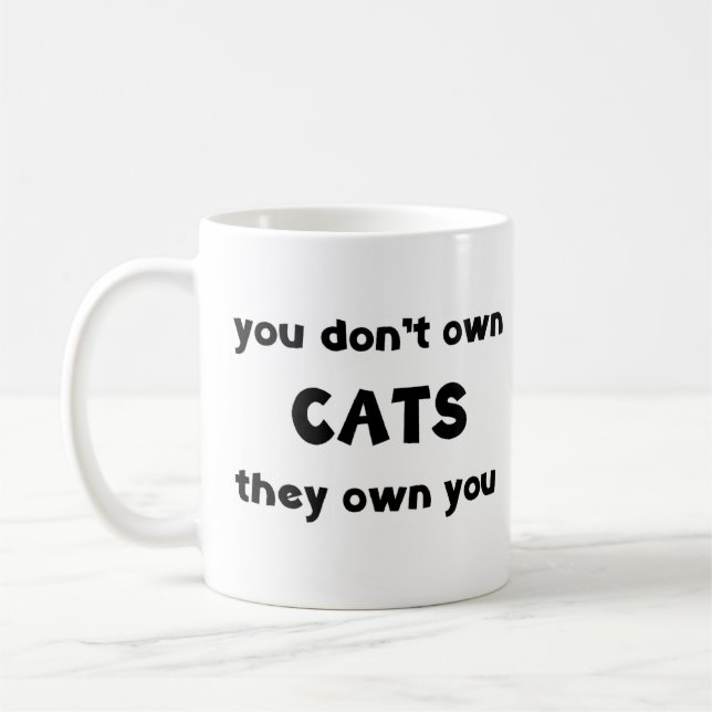 Caneca De Café os gatos não possuem (Esquerda)