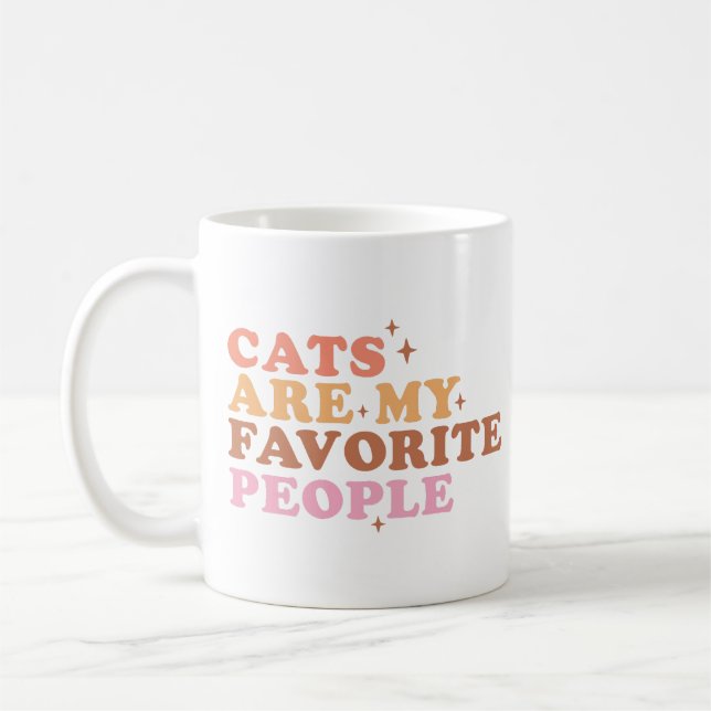 Caneca De Café Os Gatos São As Minhas Pessoas Favoritas (Esquerda)