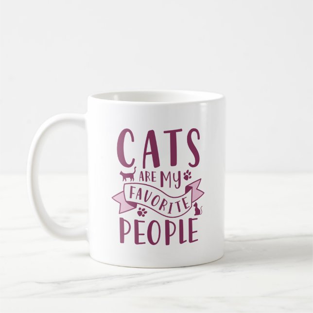 Caneca De Café Os Gatos São As Minhas Pessoas Favoritas (Esquerda)