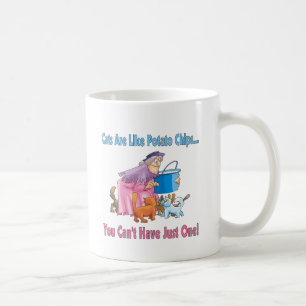 Caneca De Café Os gatos são como microplaquetas de batata