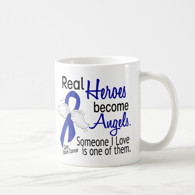 Caneca De Café Os heróis transformam-se cancro do cólon dos anjos (Direita)