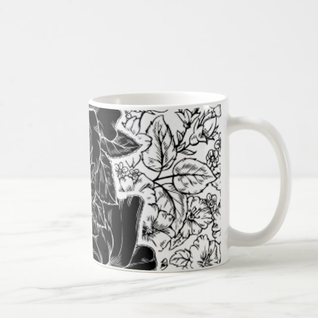 Caneca De Café Os hibiscus românticos projetam (Direita)