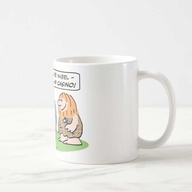 Caneca De Café Os homens das cavernas inventam a roda, então (Direita)