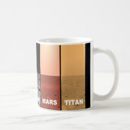 Caneca De Café Os horizontes da terra de Venus Moon Marte e titã