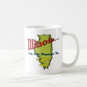 Caneca De Café Os idiota do ~ da divisa de Illinois IL somente