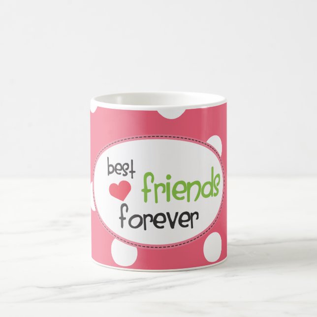 Caneca De Café Os melhores amigos de BFF agridem para sempre (Centro)