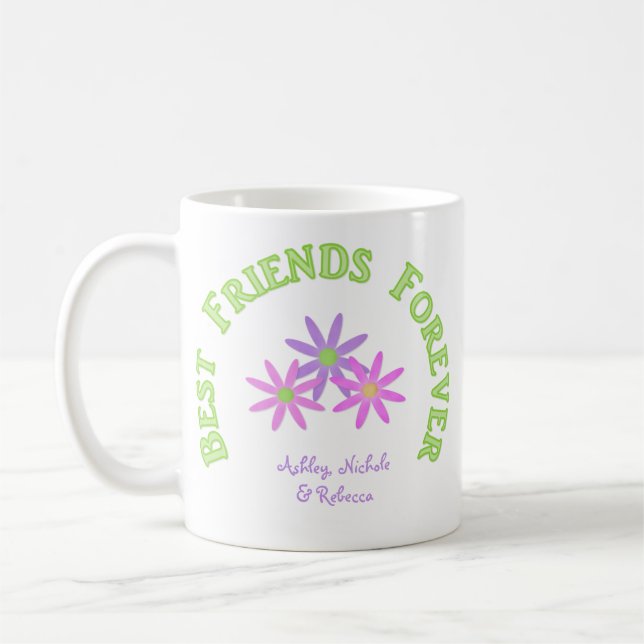 Caneca De Café Os melhores amigos personalizados agridem para (Esquerda)