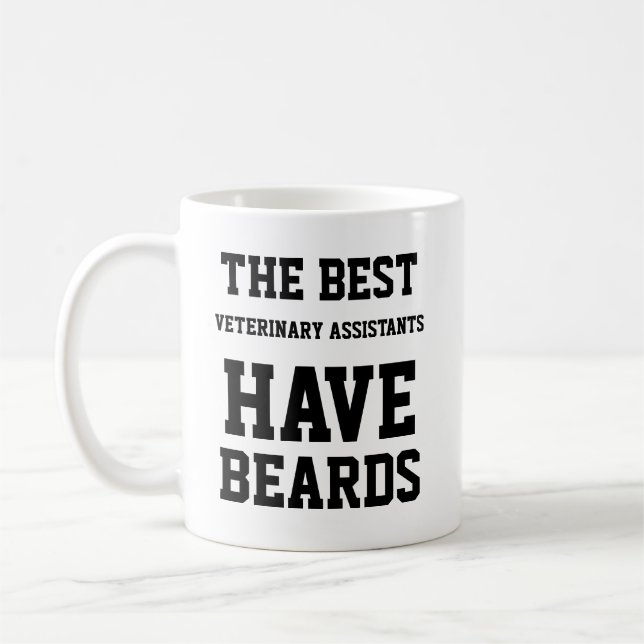 Caneca De Café Os Melhores Assistentes Veterinários Têm Barbas (Esquerda)