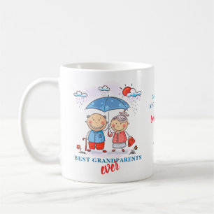 Caneca De Café Os melhores avós personalizados em desenhos perso