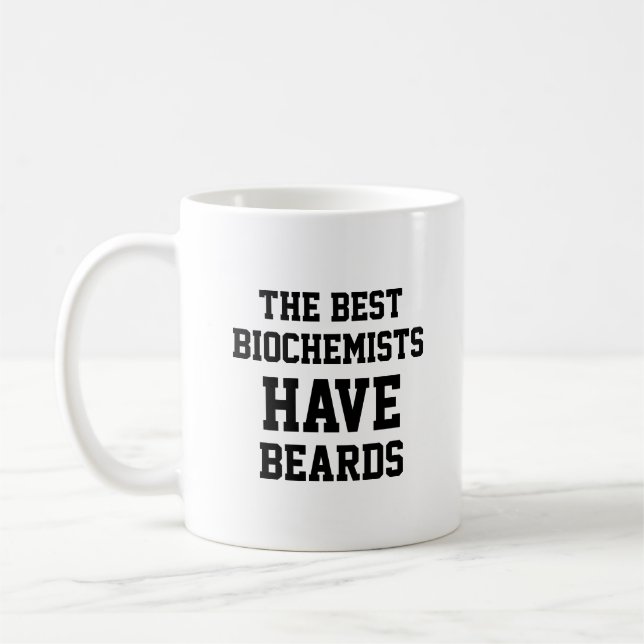 Caneca De Café Os melhores bioquímicos têm barba (Esquerda)