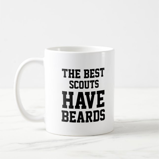 Caneca De Café Os melhores escoteiros têm barba (Esquerda)