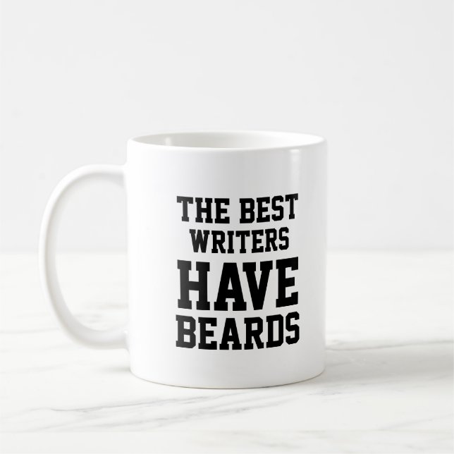 Caneca De Café Os Melhores Escritores Têm Barbas (Esquerda)