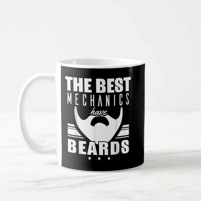 Caneca De Café Os Melhores Mecânicos Têm Barbas (Esquerda)