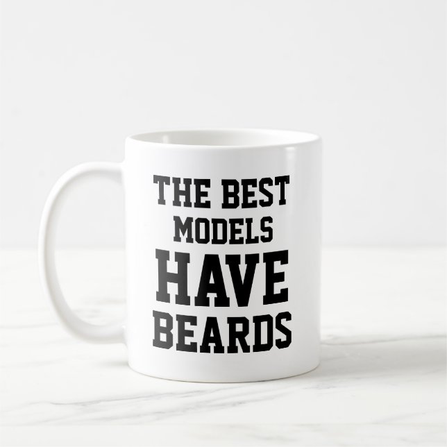 Caneca De Café Os Melhores Modelos Têm Barbas (Esquerda)