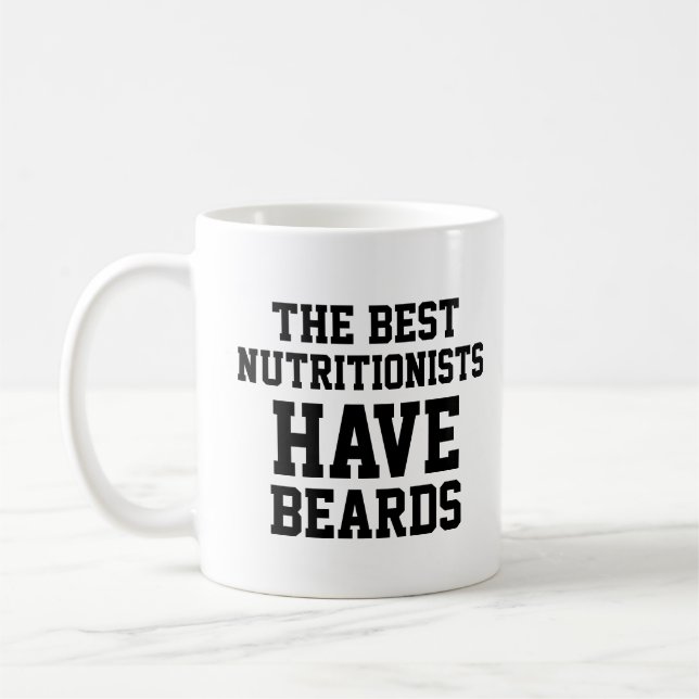 Caneca De Café Os melhores nutricionistas têm barbas (Esquerda)