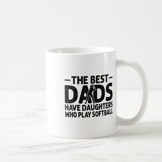 Caneca De Café Os Melhores Pais Têm Filhas Que Jogam Softll Pai  (Direita)