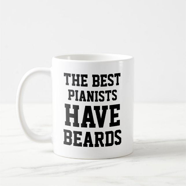 Caneca De Café Os Melhores Pianistas Têm Barbas (Esquerda)