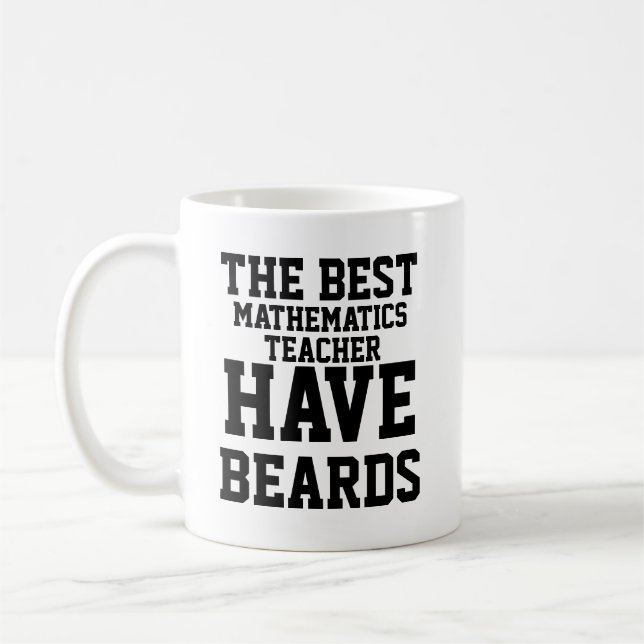 Caneca De Café Os Melhores Professores de Matemática Têm Barbas (Esquerda)