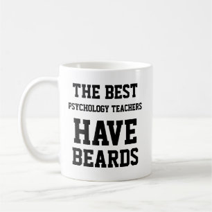 Caneca De Café Os melhores professores de psicologia têm barba