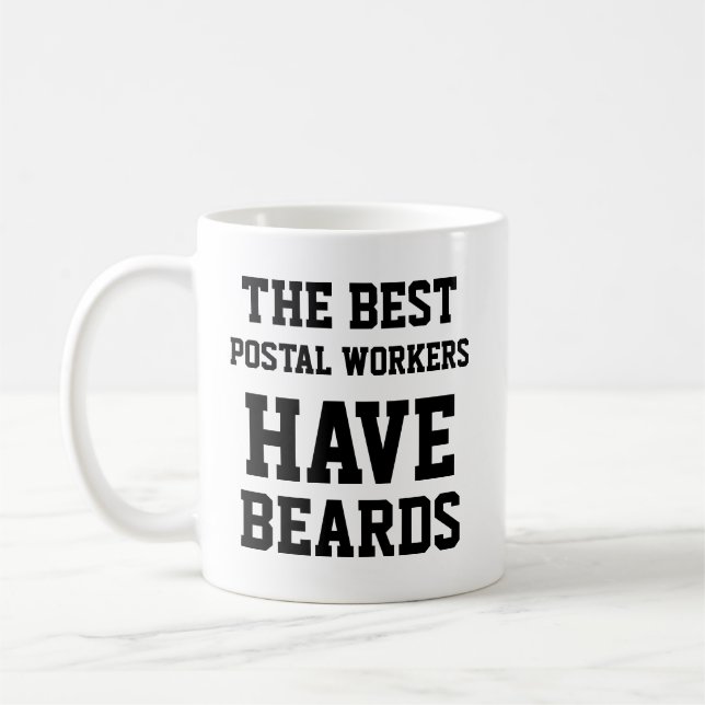Caneca De Café Os melhores trabalhadores postais têm barba (Esquerda)