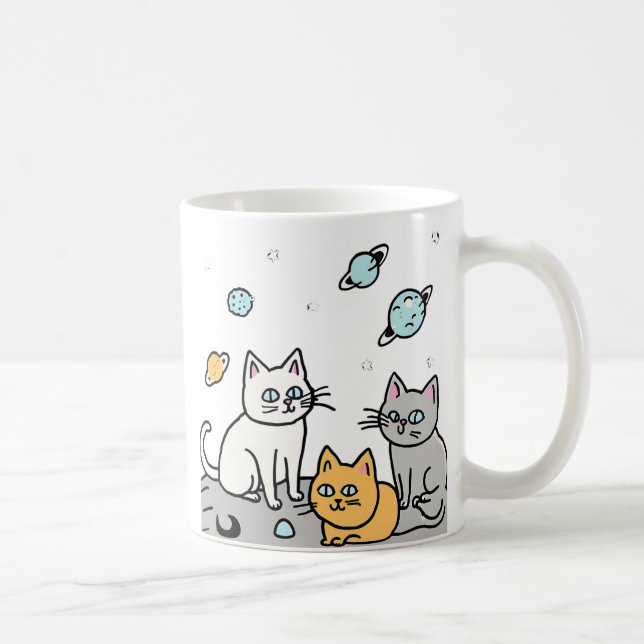 Caneca De Café Os Meowstronautas (Direita)