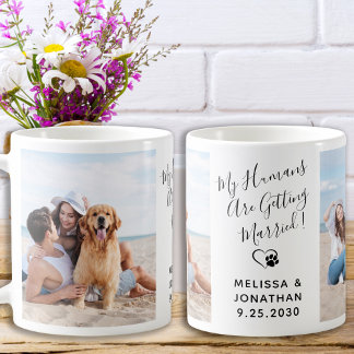 Caneca De Café Os Meus Humanos Casam-Se Com 2 Foto De Cachorro De