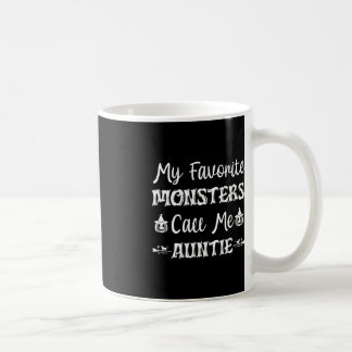 Caneca De Café Os Meus Monstros Favoritos Chamam-Me Tia Gato Engr