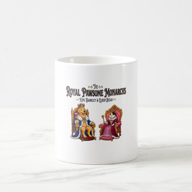 Caneca De Café Os Monarcas Reais Pawsome (Centro)
