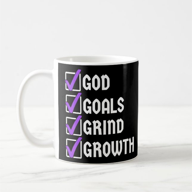 Caneca De Café Os Objetivos de Deus estimulam o crescimento (Esquerda)